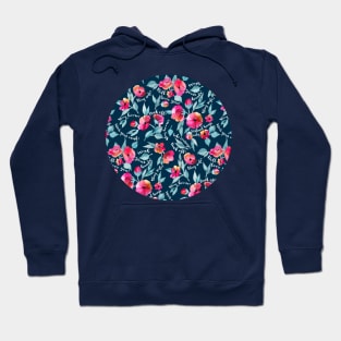 Back Off, Stay Safe, watercolor floral for face masks Hoodie